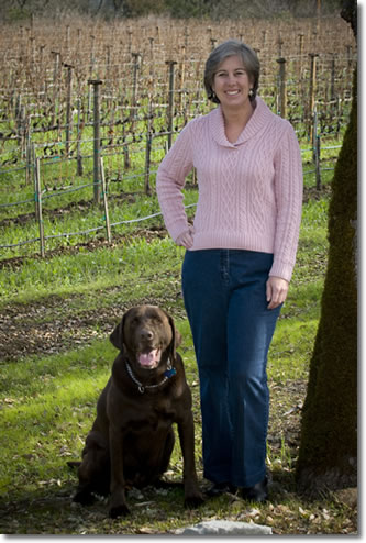 celia and pup